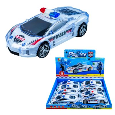 Masinute Politie, cu baterii, 16. 6x7. 2x5. 8 cm, 8 buc/set