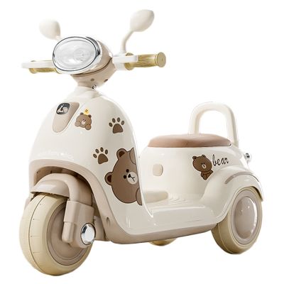 Scuter cu acumulator, 1 motor, 6V, 4A, crem