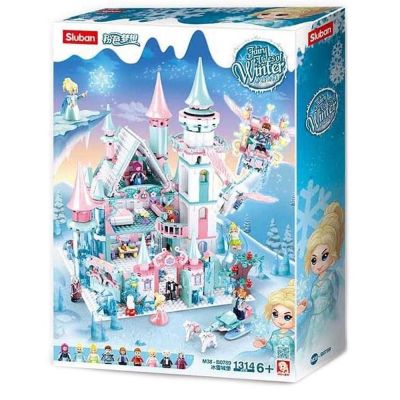 Set de constructie Girl's Dream, 1324 piese, Castelul de gheata - Sluban