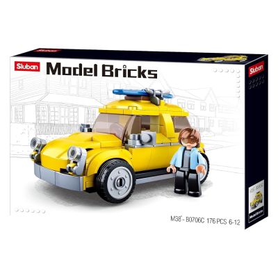Set de constructie Machete, 176 piese, VW Beetle - Sluban