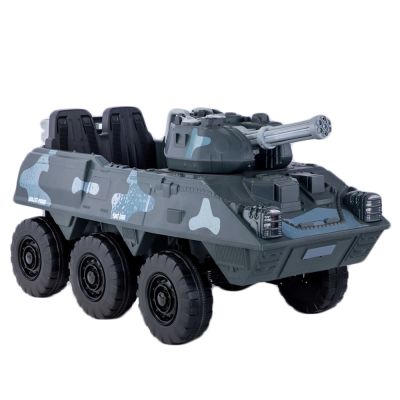 Tanc cu acumulator, 4 motoare, 12V, 7A, gri