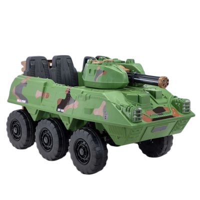 Tanc cu acumulator, 4 motoare, 12V, 7A, verde