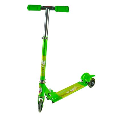 Trotineta cadru metal, 3 roti, 72 cm, verde