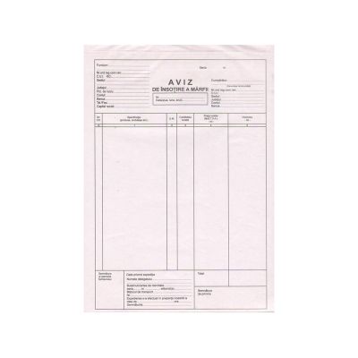 Tipizat Aviz A4, 150 file, autocopiativ, 3 exemplare