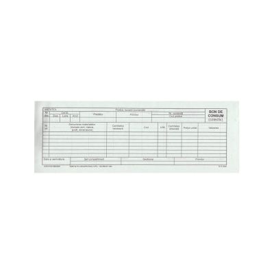 Tipizat Bon de consum colectiv 1/2 A4, 100 file, autocopiativ, 2 exemplare