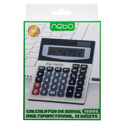 Calculator de birou, multifunctional, 12 digiti, NEBO