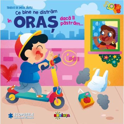 Ce bine ne distram in oras daca il pastram... Carte cu ecopuzzle