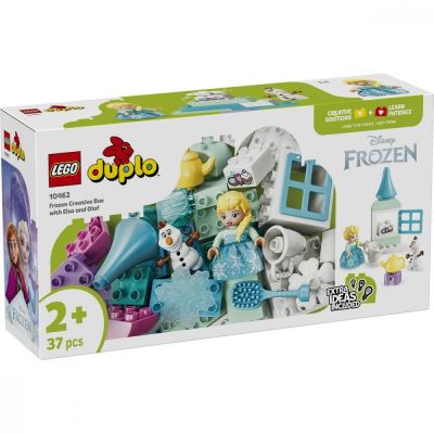 LEGO DUPLO. Cutie creativa cu Elsa si Olaf din Regatul de gheata 10462, 37 piese
