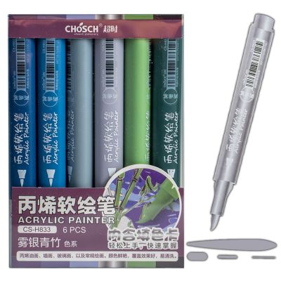 Markere acrilice, 6 culori CHOSCH
