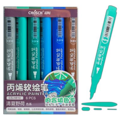 Marker acrilic, 6 culori/set, CHOSCH