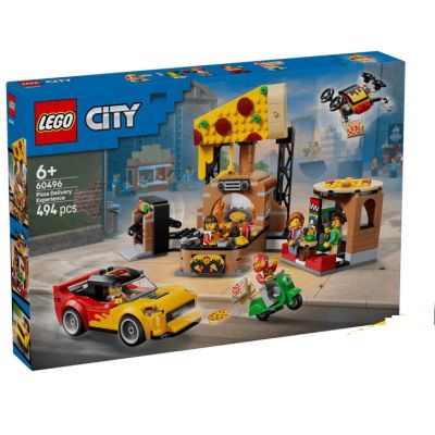 LEGO City. Experienta livrarii de pizza cu vehicule 60496, 494 piese