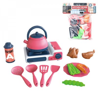 Play set bucatarie Aragaz + accesorii, 13 piese/set