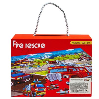 Puzzle in gentuta, Pompieri, 63 piese