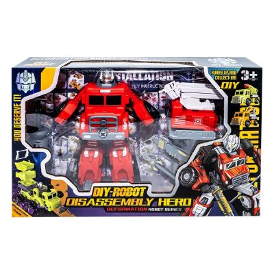 Robot transformabil in masina de pompieri