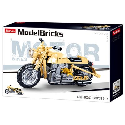 Set de constructie Machete, 223 piese, Motocicleta armata, Sluban