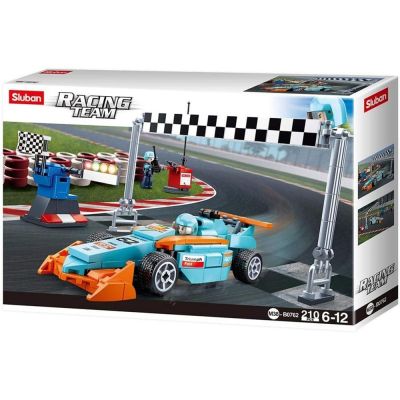 Set de constructie Racing Team, 201 piese, Circuit, Sluban