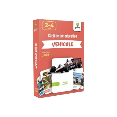 Vehicule. EduCard Junior. Carti de joc educative