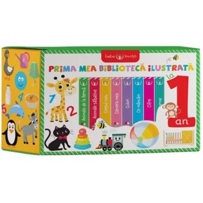 Cutie. Bebe invata. Prima mea biblioteca ilustrata la 1 an (8 carticele)