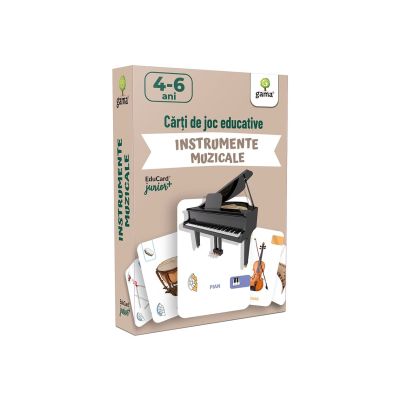 Instrumente muzicale. EduCard Junior plus. Carti de joc educative