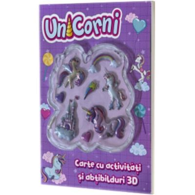 Unicorni. Carte cu activitati si abtibilduri 3D