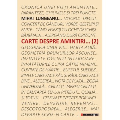 Carte despre amintiri - Mihai Lungeanu