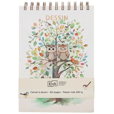 Carnet A5 Bug Art Couple de Chouettes, Kiub