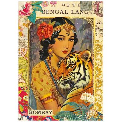 Carnet Femme tigre, 10x15cm, Kiub