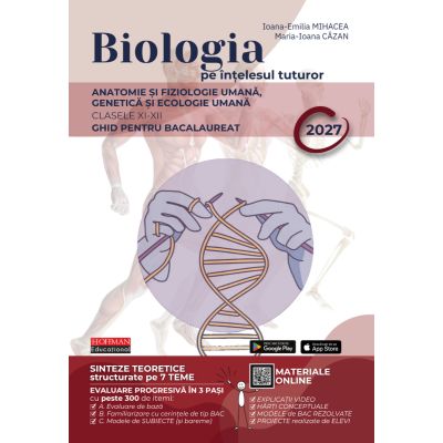 Bacalaureat Biologie pe intelesul tuturor 2027. Clasele 11-12 - Maria Ioana Cazan