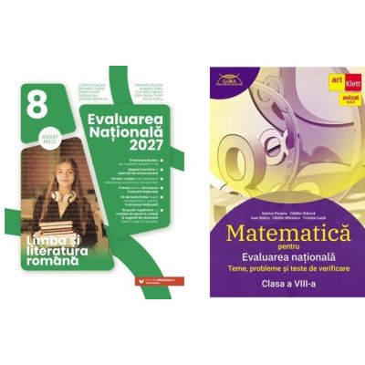 Pachet Evaluarea Nationala 2027 Matematica si Limba si literatura romana - Marius Perianu si Cristina Cergan