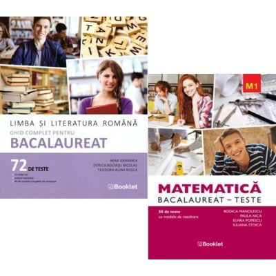Pachet Bacalaureat 2027. Limba si literatura romana 72 teste complete si Matematica M1. Teste - Mimi Gramnea, Rodica Manolescu