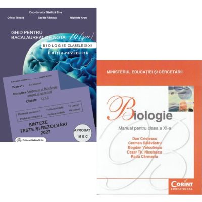 Pachet Admitere Medicina. Biologie. Anatomie si fiziologie umana si genetica 2027 si Manual pentru clasa a 11-a - Stelica Ene, Dan Cristescu
