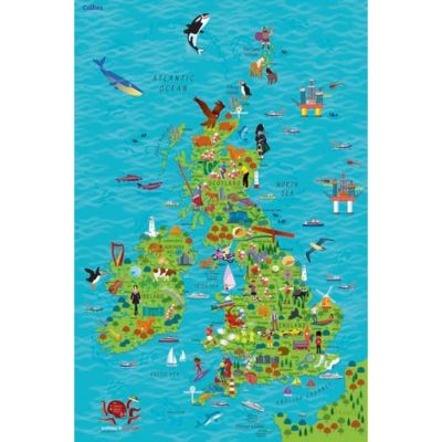 Children’s Wall Map of The United Kingdom & Ireland
