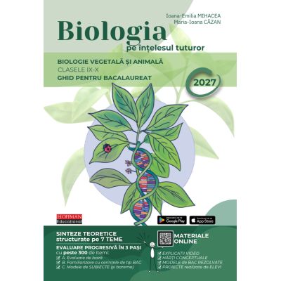 Bacalaureat Biologie pe intelesul tuturor 2027. Clasele 9-10 - Maria Ioana Cazan