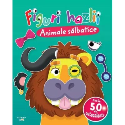 Figuri hazlii. Animale salbatice. Peste 50 de autocolante