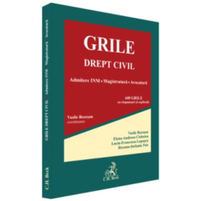 Grile drept civil. Admitere INM, magistratura, avocatura - Vasile Bozesan