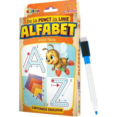 De la punct la linie. Alfabet. 27 de cartonase educative