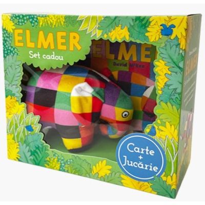 Elmer - set carte+jucarie - David McKee
