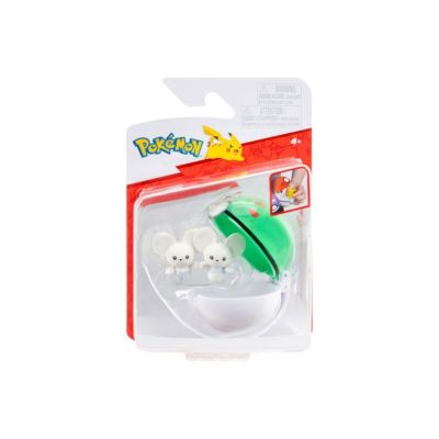 Pokemon Set 2 figurine Clip n Go Tandemaus with Friend Ball